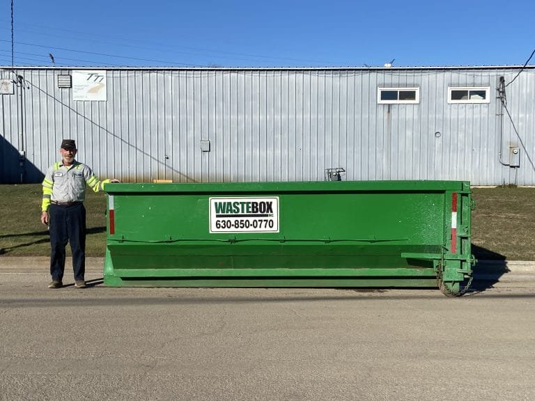 12 yard roll-off dumpster from WasteBox, 3 ton weight limit