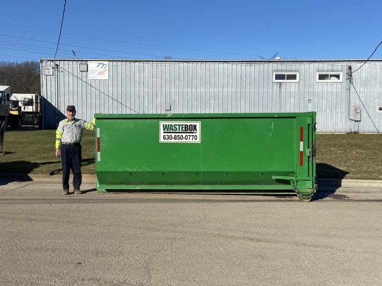 16 yard roll-off dumpster from WasteBox, 4 ton weight limit